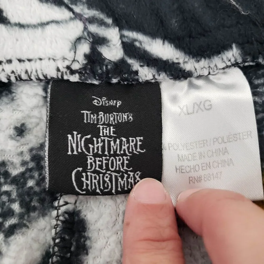 Nightmare Before Christmas PJ Pants Mens Size XL Fleece Zero Jack Skellington - Picture 5 of 11